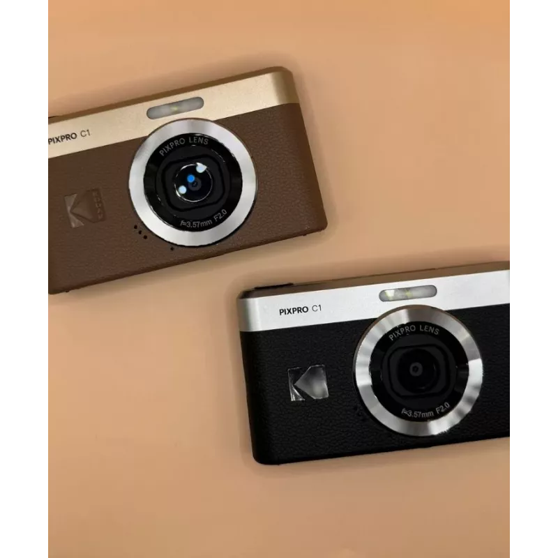 Kodak PIXPRO C1 Compact Camera melna – 13 MP CMOS – Full HD – 2,8 Flip-LCD