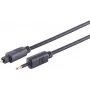 Optiskais audio kabelis ShiverPeaks 69014-0.5 — Toslink (4,0 mm) uz 3,5 mm, 0,5 m