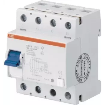 ABB STOTZ-KONTAKT noplūdes strāvas aizsargslēdzis 4P, tips B+, 40 A, 30 mA F204B+40/0,03 (2CSF204701R1400)