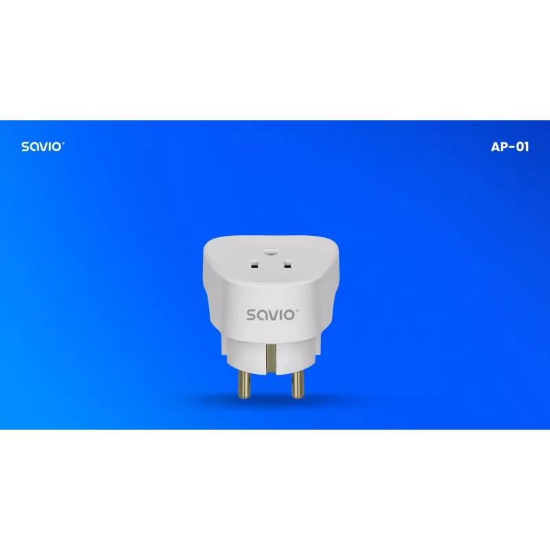 SAVIO AP-01 ceļojuma adapteris, ASV ligzda – ES spraudnis