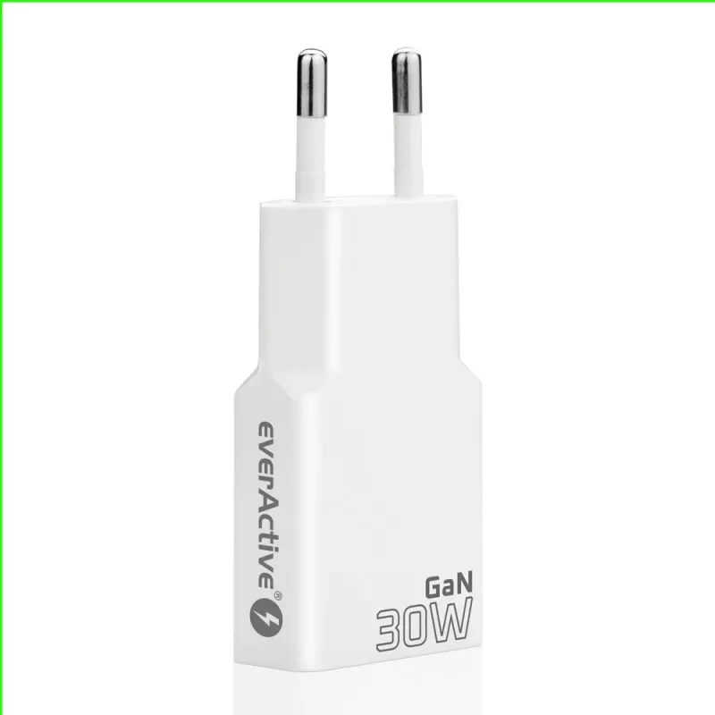 Barošanas adapteris everActive SC-385Q Super plāns QC 4 Fast Charging — USB ātrais lādētājs, kompakts dizains