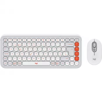 pele Logitech POP Icon Combo Bluetooth QWERTZ Swiss oranža balta