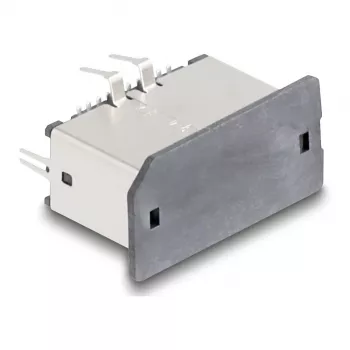 DeLOCK 67193 vadu savienotājs USB Type-E Melns Sudraba Sieviešu