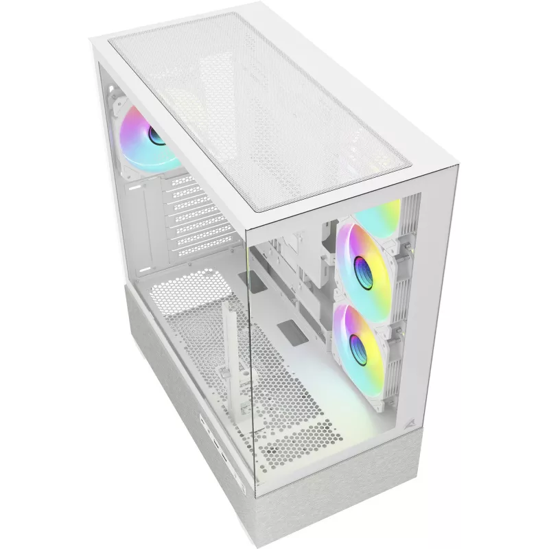 Sharkoon AK7 ARGB ATX datora korpuss balts