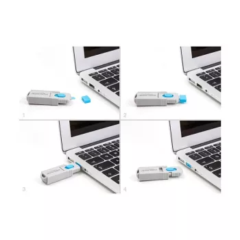 USB Type-A porta bloķētājs DeLOCK 20947 10 pieslēgvietām zils