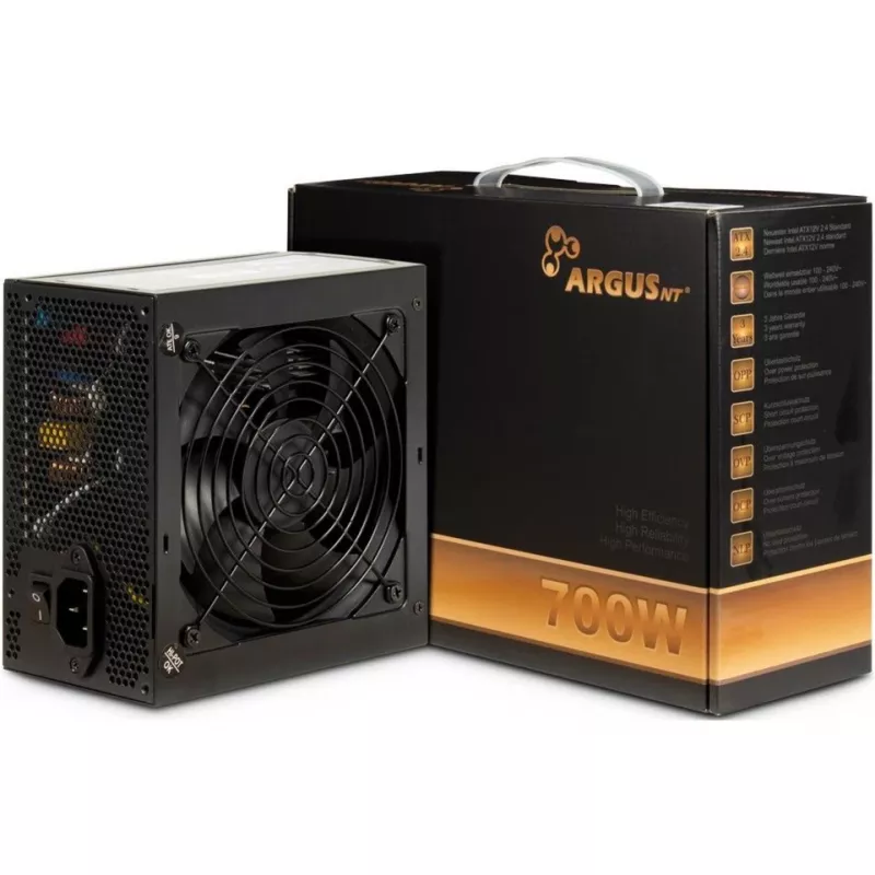 INTER-TECH ArgusNT BPS-700 barošanas bloks 120mm ventilators Active PFC 6xSATA 4x PCI-E 6+2 2x 4+4pin 80+ Bronze 230V EU (88882179)