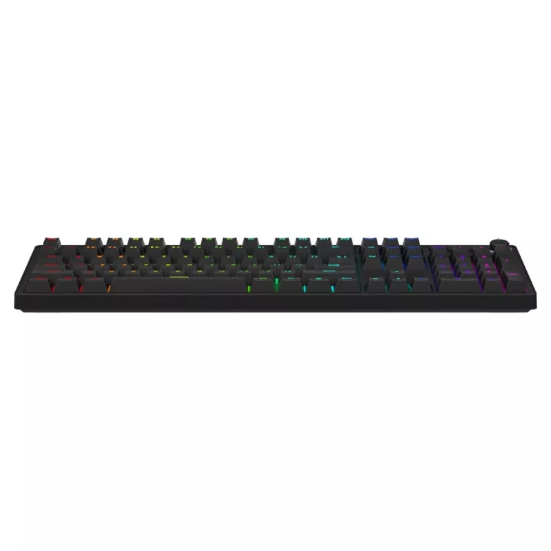 Mehāniskā spēļu tastatūra SAVIO STYX Outemu Red — pilna izmēra 104 taustiņu USB vadu, RGB, ANSI US International, 1,5 m, melna
