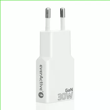 Universāls USB sienas lādētājs everActive SC-380Q Super plāns QC 3.0 — Quick Charge 3.0, kompakts dizains