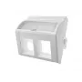 Adapteris 45x45 2xRJ45 izliekts leņķa Alantec OS022 — 2 portu RJ45 leņķa adapteris