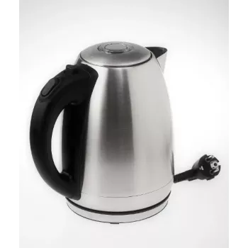 Elektriskā tējkanna Adler AD1223 — 1,7 L, 2000 W, nerūsējošais tērauds ar melniem akcentiem