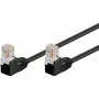 Wentronic 96090 komutācijas kabelis, RJ-45 vīrietis/vīrietis, Cat5e, U/UTP, melns (96090)