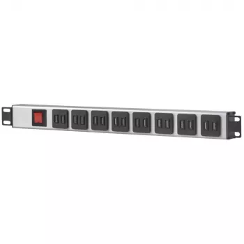 Intellinet 19 collu statīvā montējams 16 portu USB-A strāvas sadales bloks (CEE 7/7), ar pārslodzes aizsardzības slēdzi, 2,1 A maks. katram modulim, 2 m strāvas vads (Euro 2 kontaktu spraudnis)