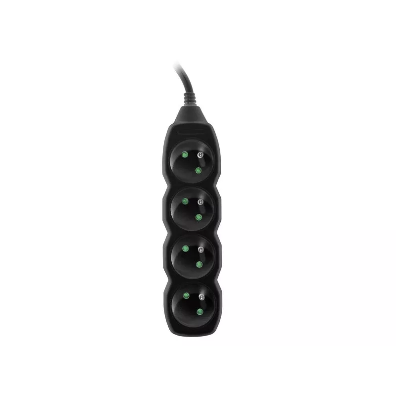 Tracer PowerCord pagarinātājs, 4 kontaktligzdas, 3 m, melns