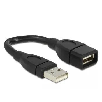 USB kabelis DeLOCK 15cm USB 2.0 USB A melns