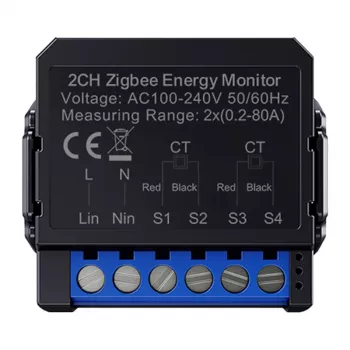 Viedais divvirzienu enerģijas skaitītājs Avatto ZWPM16-2 ZigBee — enerģijas monitorings patēriņam un ražošanai