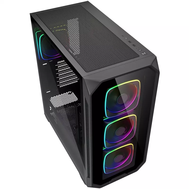 PC Case Sharkoon AK5G RGB Midi Tower Melns