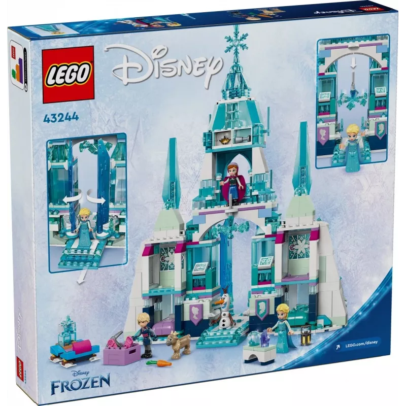Konstrukcijas rotaļlieta LEGO Disney Princess Elsas Ziemas pils 43244 — būvējams komplekts radošai rotaļai