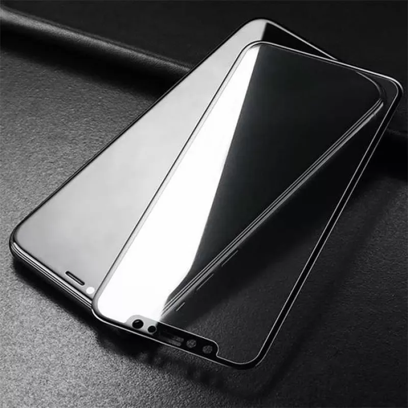 Rūdītā stikla ekrāna aizsargs Devia Van Entire View iPhone XR — Pretatspīduma, melns