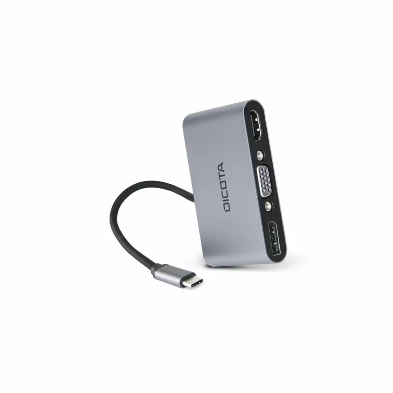 DICOTA D32064 mobilās ierīces dokstacija planšetdatoram/smartfonam/klēpjdatoram sudraba krāsā