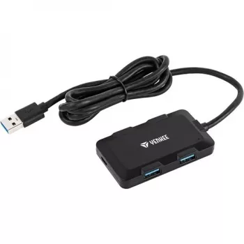 Yenkee YHB 4341BK 4-portu USB 3.0 uzlādes centrmezgls