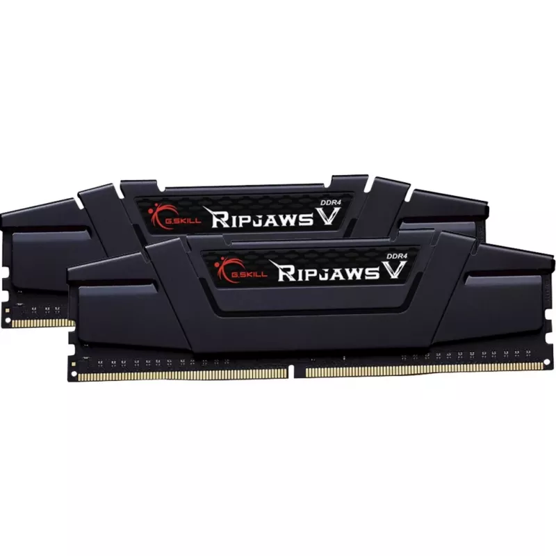 DIMM 16 GB DDR4-3200 (2x 8 GB) Dual-Kit, Arbeitsspeicher grau, F4-3200C16D-16GVGB, Ripjaws V, INTEL XMP