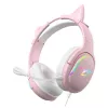 Austiņas Subsonic Spectra LED spēļu austiņas Sweety Pink