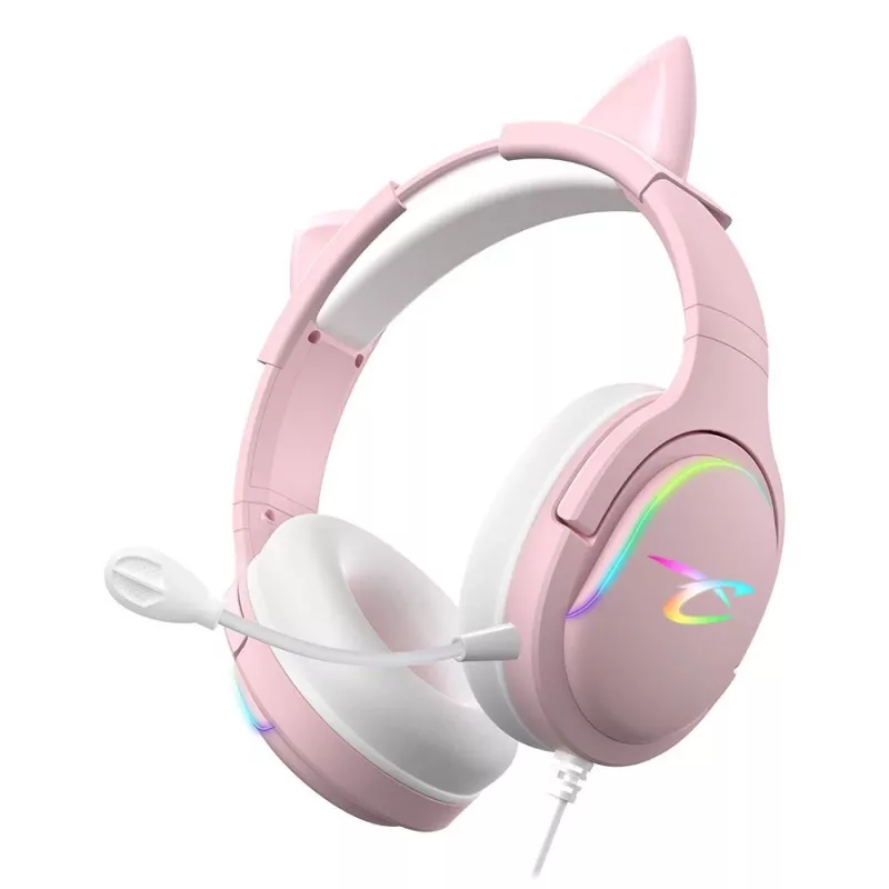Austiņas Subsonic Spectra LED spēļu austiņas Sweety Pink
