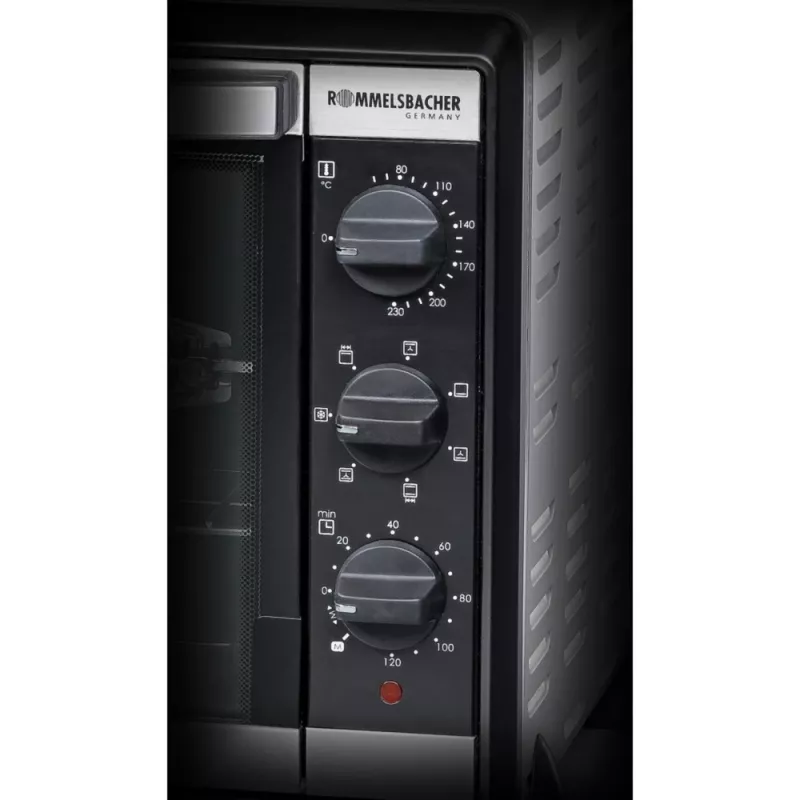 mini cepeškrāsns Rommelsbacher BG 1805/E Nerūsējošais tērauds – 42 L, 80–230 °C, 7 režīmi, rotācijas iesms