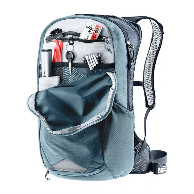Deuter Race Air 14+3 14 L zila unisex mugursoma riteņbraukšanai un alpīnismam