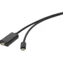 Renkforce USB / Mini-DisplayPort savienojuma kabelis [1x USB-C™ spraudnis - 1x Mini-DisplayPort spraudnis] 5 m Melns (RF-3421684)