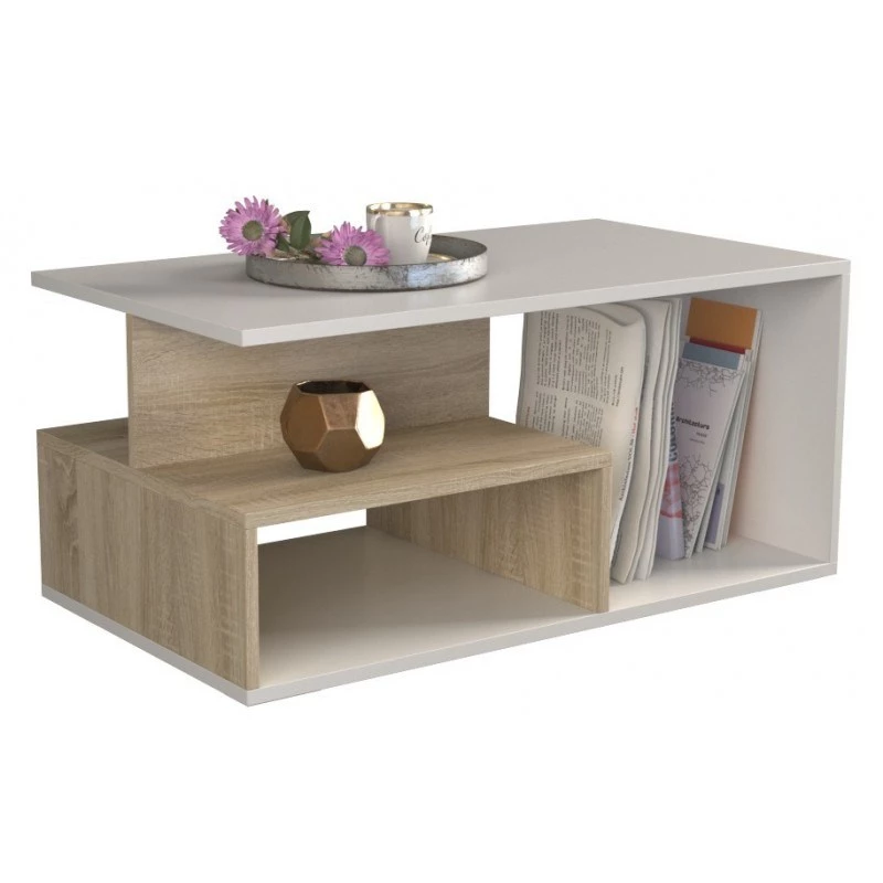 Topeshop PRIMA SON MIX kafijas / sānu / gala galdiņš, kafijas galdiņš, brīvās formas, 1 kāja