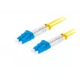 Optiskās šķiedras kabelis LANBERG FO-LULU-SD11-0010-YE, 3 m, G.657.A1, LC–LC, dzeltena