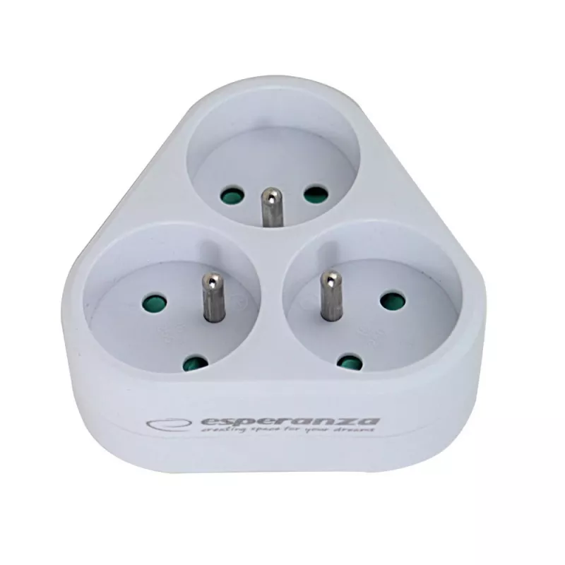 Esperanza ELK303W elektrības sadalītājs, 3 ligzdas, balts