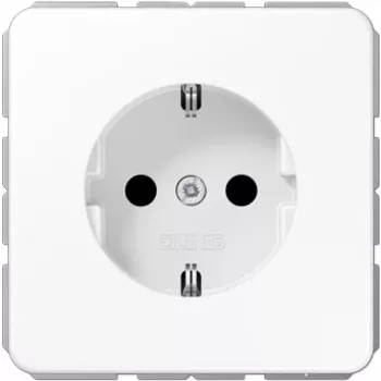 JUNG CD 1520 BFKI WW Schuko kontaktligzda, F tips, neplīstoša, Alpu balta