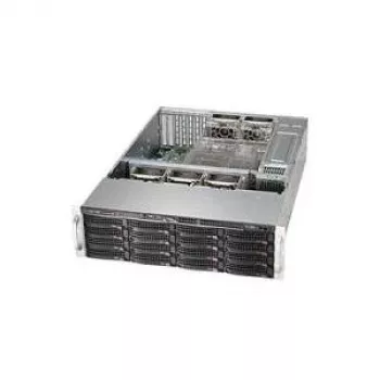 Super Micro Supermicro SC836 BE16-R920B - plaukts - uzstādāms plauktā - 3U - paplašinātais ATX - SAS - karstās nomaiņas 920 W - melns - USB/serālais ports (CSE-836BA-R920B)