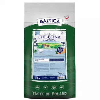 BALTICA regional flavours Vidēju un lielu šķirņu suņu barība ar teļa gaļu un jēra gaļu - sausā suņu barība - 12 kg