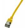 LogiLink plāns U/FTP tīkla kabelis 3 m Cat6a U/FTP (STP) dzeltens (CQ9067S)