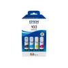 Tintes kasetņu komplekts Epson EcoTank 103 — Oriģināls 4 krāsu komplekts (melna, ciāna, fuksīna, dzeltena), melna 4500 lpp., krāsaina 7500 lpp.