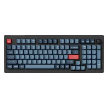 Keychron V5 Max tastatūra universāla RF bezvadu Bluetooth melna pelēka 96% mehāniskā