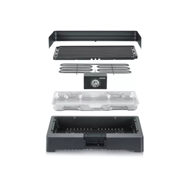 Severin PG8567 Bārbekjū un grila galds Elektrisks Melns 2200 W (PG8567)