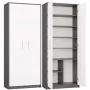 OLIV 2D CLOSED SHELVING UNIT, ANTHRACITE/Balts SET