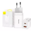 Baseus Super Si Pro Quick Charger USB + USB-C 30W (balts)