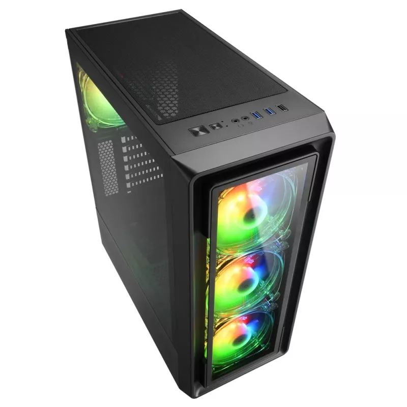 PC korpuss Sharkoon TK4 RGB Midi Tower Melns