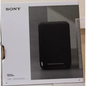 Zemfrekvenču skaļrunis Sony SA-SW5 300W bezvadu, 2 Ω, pārnēsājams, melns — HT-A9 / A7000 sistēmām (bojāts iepakojums)
