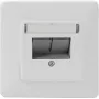 Tīkla kontaktligzda Rutenbeck UM-Cat.6A iso 10G-MD 2 Up rw 2 RJ45 Pure balta