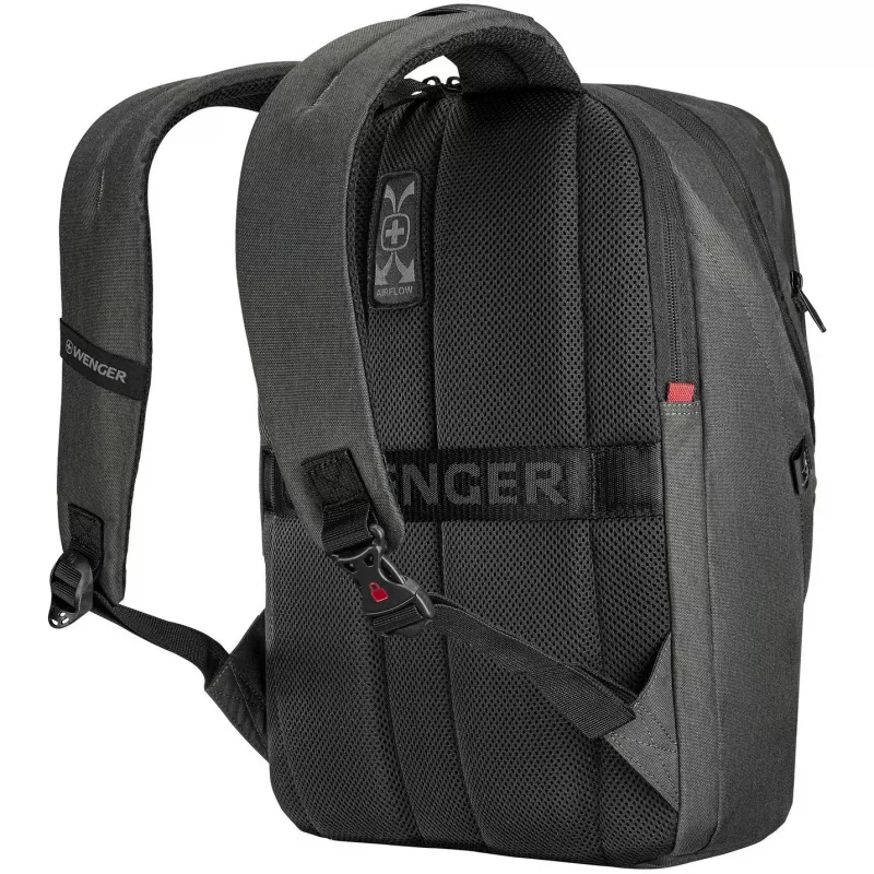 Ikdienas mugursoma Wenger SwissGear MX Eco Light pelēka Pārstrādāta plastmasa