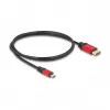 DeLOCK USB Type-C uz DisplayPort kabelis 8K 30Hz HDR 1m sarkans