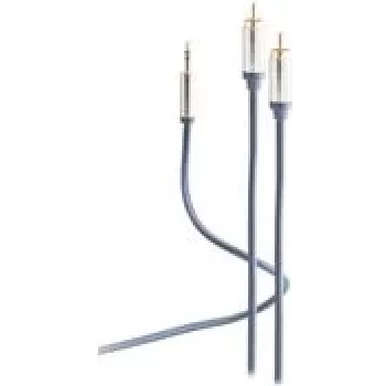 shiverpeaks FLEXLINE Audiokabel, 2 x Cinchstecker - 3,5 mm Klinkenstecker, 1,50 m, hochflexibel, vergoldete - 1 Stück (FL31-32151)