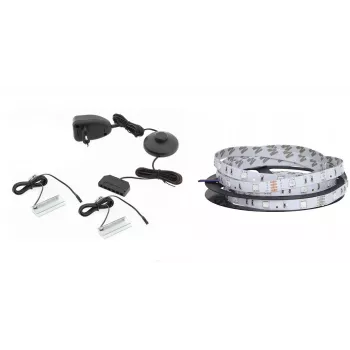 LED gaismas sloksne cama meble QIU 160, virsmas montāža, zilā gaisma, maiņstrāvas barošana, 1 gab.