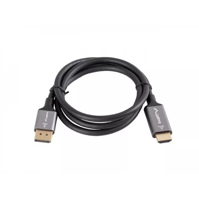 Displayport(M)-HDMI(M) kabelis 1M 4K melns un sudrabains